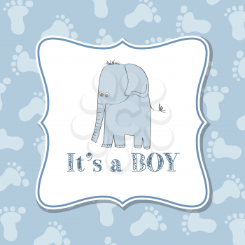 Baby boy  invitation for baby shower, vector format