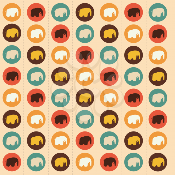 Elephants seamless  pattern, vector format