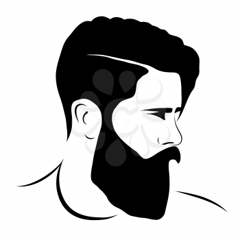 man silhouette hipster style, vector illustration