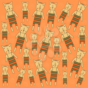 seamless pattern with bears, vector format