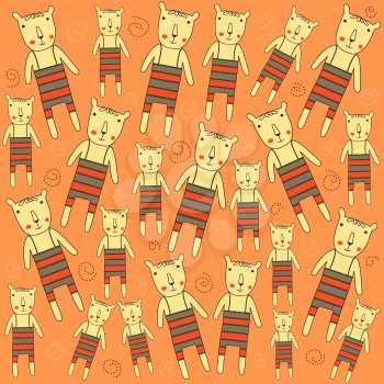 seamless pattern with bears, vector format