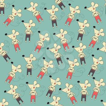 seamless pattern with mice, vector format