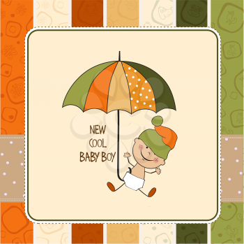 baby boy shower card, vector eps10