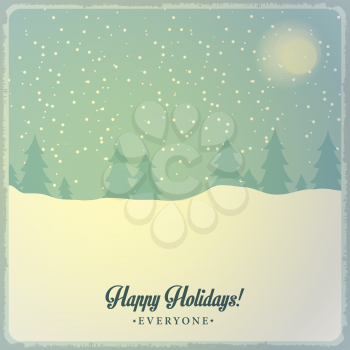 Christmas postcard  background. Vector illustration Eps 10. Happy new year message, Happy holidays wish.