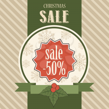 Christmas sale design , illustration in vector format