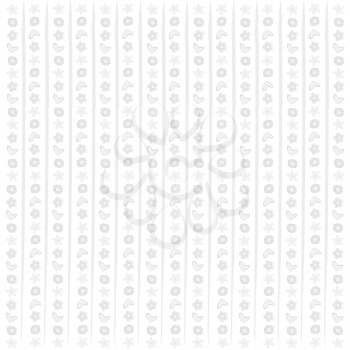 white background texture with hearts and flowers,  vector format