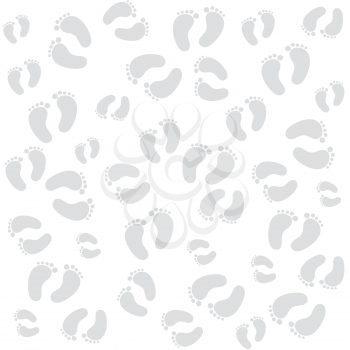 white texture withbaby footprints,  vector format