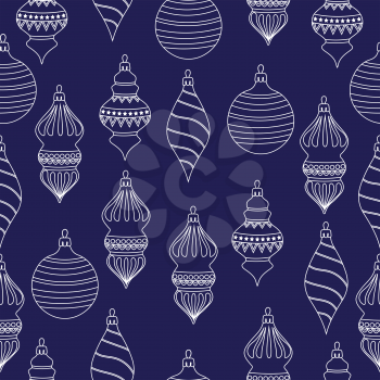 Christmas seamless pattern with Christms balls. Christmas background. Christmas wrapping paper. Vector