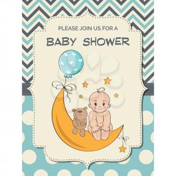 Beautiful baby boy shower card 