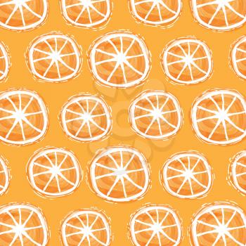 watercolor summer background with orange slices