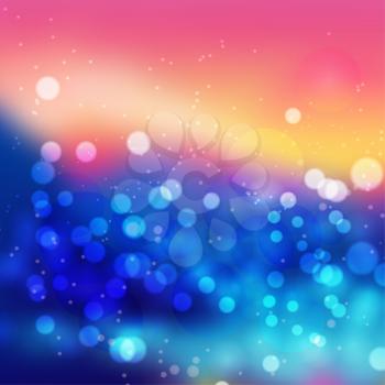 Amazing colorful bokeh abstract background. Vector format