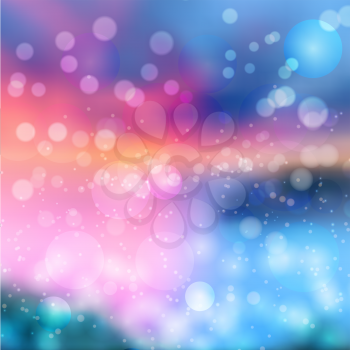 Amazing bokeh abstract background. Vector format