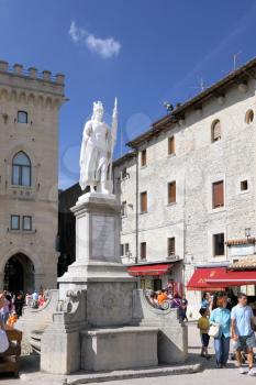 Central square of San Marino, Italy, Eirope