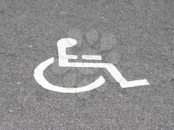 Place for invalid persons near mart. Germany