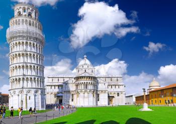Famous Piazza Dei Miracoli Square of Miracles in Pisa, Italy