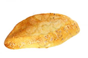 Fresh loaf of bread . Isolated over white