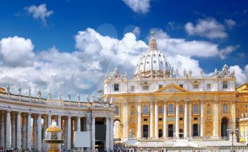 St. Peter's Basilica, St. Peter's Square, Vatican City. Panorama