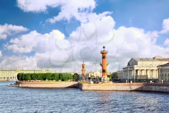 St. Petersburg.View on the Winter Palacel, the Admiralty and Rostral columns