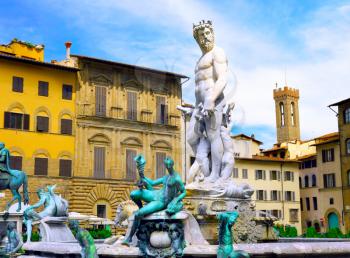 Fontana del Nettuno - Neptun fontain - near Palazzo Vecchio, Florence, Italy