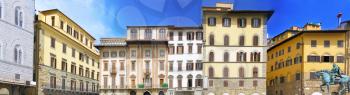 Panorama view of  Florence, Italy. Historical center