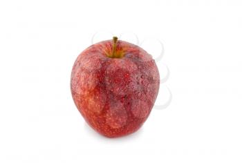 Sinngle apple . Isolated over white