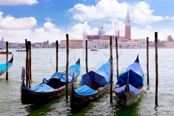 Gondolas near Doge's Palace, Venice, Italy