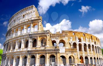 The Colosseum, the world famous landmark in Rome, Italy.