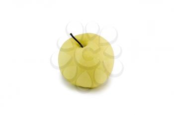Sinngle apple . Isolated over white