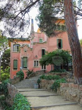 Guell Park of Antonio Gaudi , Barcelona, Spain.