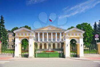 Beautiful architecture Smolny Palace St. Petersburg. Russia. Panorama