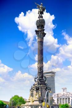 Monument of Columbus, Columbus's Column in Barcelona. Spain