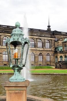Lantern in Zwinger Palace (Der Dresdner Zwinger) in Dresden.