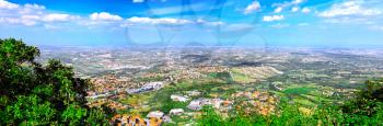 San-Marino Bird-eye view. Italy. Panorama.