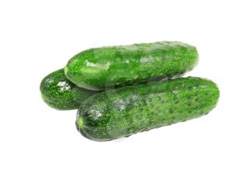 Cucumbers on white background. Isolated