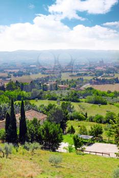 City cview of Assisi. Umbria region . Italy
