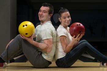 Couple In A Bowling Alley