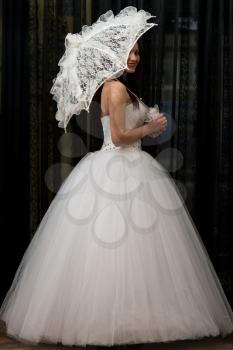 Back Of Brides Wedding Dress