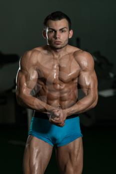 Body Builder Performing Most Muscular Poses