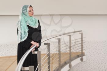 Portrait Of A Beautiful Arabian Woman Wearing Hijab