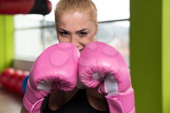 Woman Boxer MMA Fighter Practice Her Skills