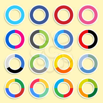 Royalty Free Clipart Image of a Set of Circle Icons