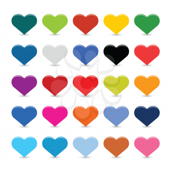 Royalty Free Clipart Image of a Bunch of Hearts