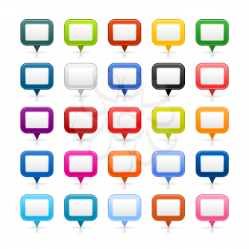 Royalty Free Clipart Image of a Bunch of Speech Bubbles