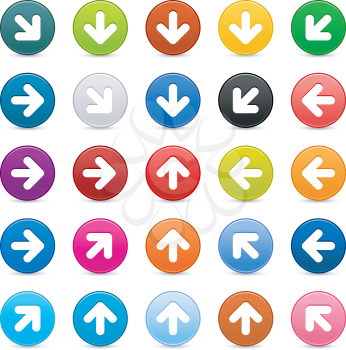 Royalty Free Clipart Image of Colourful Arrow Icons