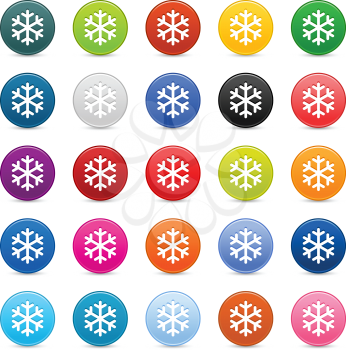 Royalty Free Clipart Image of Snowflake Icons