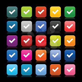Royalty Free Clipart Image of Checkmark Icons