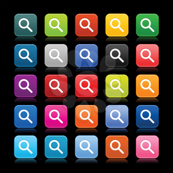 Royalty Free Clipart Image of a Bunch of Search Icons