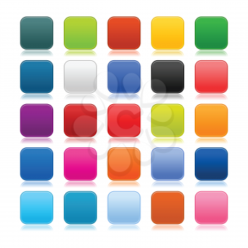 Royalty Free Clipart Image of a Set of Square Icons
