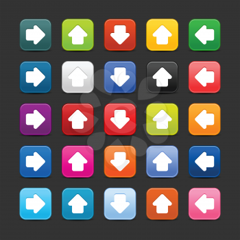Royalty Free Clipart Image of Colourful Arrow Icons