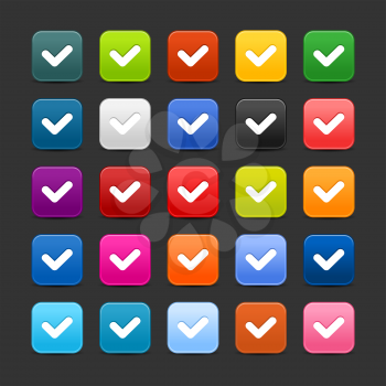 Royalty Free Clipart Image of Checkmark Icons